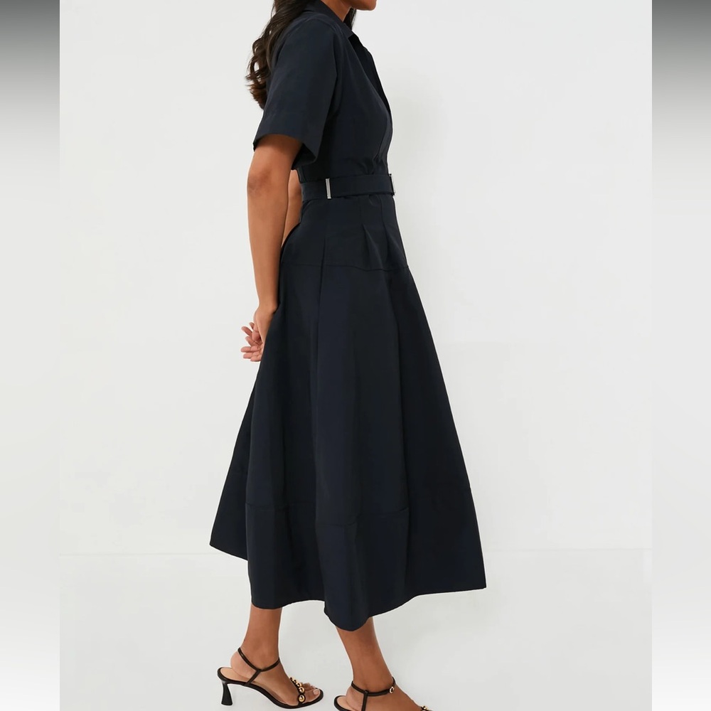 SIMKHAI
Midnight Deanna Short Sleeve Belted Midi Dress - Picture 3 of 14